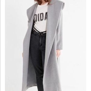 Silence + Noise UO Hooded Long Wool Coat